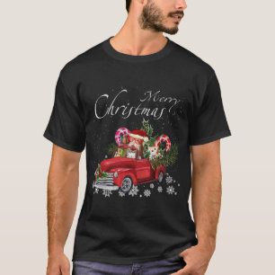 Camiseta Papais noeis Cachorros Fox Terrier Feliz Vermelha