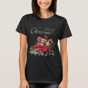 Camiseta Papais noeis Cachorros Fox Terrier Feliz Vermelha