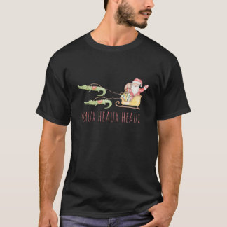 Camiseta Papais noeis Cajun Alligator Heaux Heaux Heaux Hea