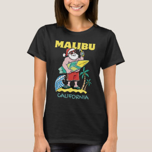 Camiseta Papais noeis CALIFÓRNIA MALIBU Surfe de Natal