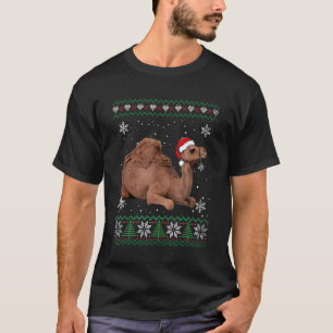 Camiseta Papais noeis Camel Ugly Sweater Animais no Natal P