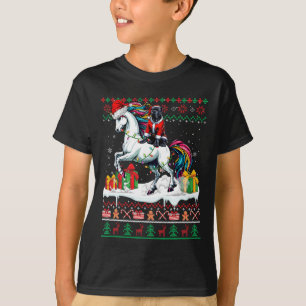 Camiseta Papais noeis Cane Corso Viajando no Unicorn no Swe