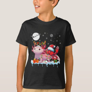 Camiseta Papais noeis Caranguejo Andando Axolotl Reindeer M