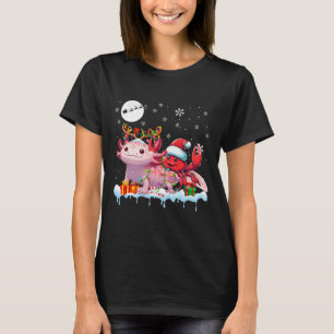 Camiseta Papais noeis Caranguejo Andando Axolotl Reindeer M