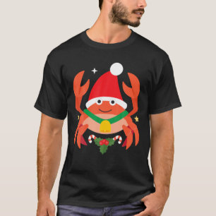Camiseta Papais noeis Caranguejo Engraçado Bonito Presente