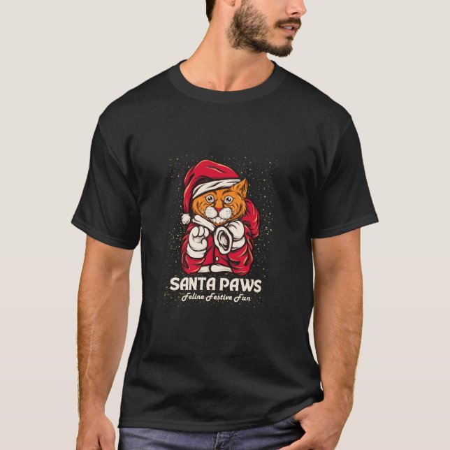 Camiseta Papais noeis Cat Natal (Frente)