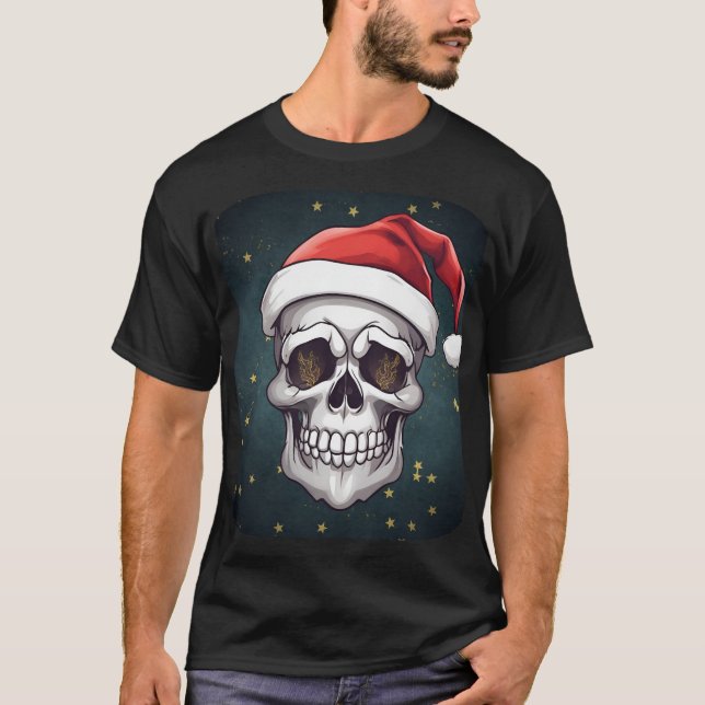 Camiseta Papais noeis Caveira T-Shirt (Frente)
