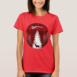 Camiseta papais noeis cervejeiros, árvore de natal, xadrez 