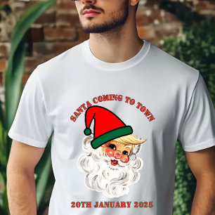 Camiseta Papais noeis Chegando À Sátira Política Da Cidade