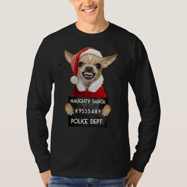 Camiseta Papais noeis Chihuahua Xmas (Frente)