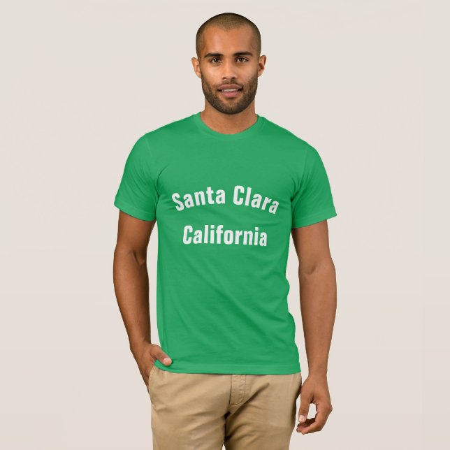 Camiseta Papais noeis Clara california nome da cidade com c (Frente Completa)