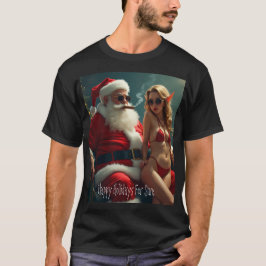 Camiseta Papais noeis com elfo fêmea
