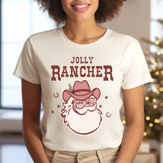 Camiseta Papais noeis Cowboy Rancher Natal