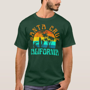 Camiseta Papais noeis Cruz Beach Surf California Surfer Ret