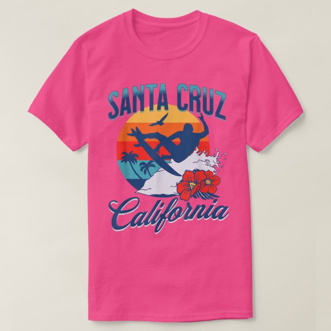 Camiseta Papais noeis Cruz California Beach Surf Summer Vac (Frente do Design)