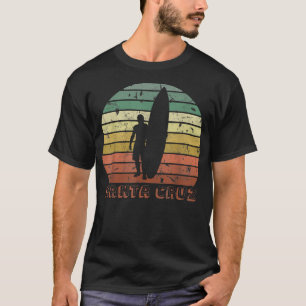 Camiseta Papais noeis Cruz California Surfer Beach Retro Su