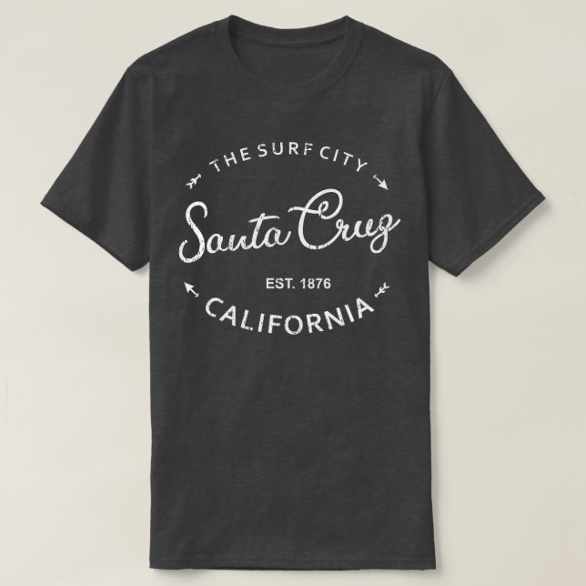Camiseta Papais noeis Cruz City Souvenirs Surf City Califor (Frente do Design)