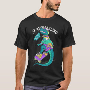 Camiseta Papais noeis Cruz Retro Vintage Dinossaur Skateboa