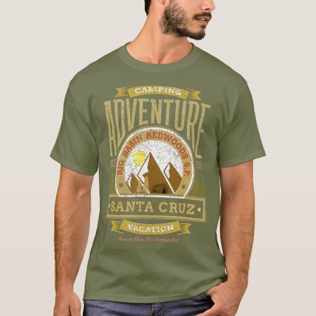 Camiseta Papais noeis Cruz Sequoias Grande Bacia Grande (Frente)