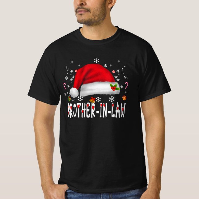 Camiseta Papais noeis Cunhados Família Xmas Correspondendo  (Frente)