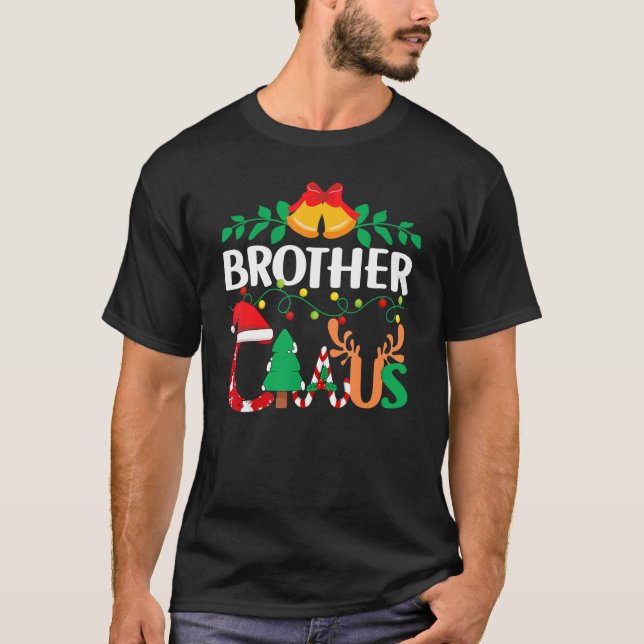Camiseta Papais noeis da Árvore das Luzes da Família do Bro (Frente)