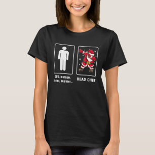 Camiseta Papais noeis da CHEF Dab T-Shir de Natal Engraçad
