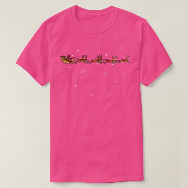 Camiseta papais noeis da década de 1950 e feito de renas Ru (Frente do Design)