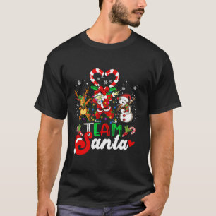 Camiseta Papais noeis Da Equipe Xmas Dabbing Reindeer Candy