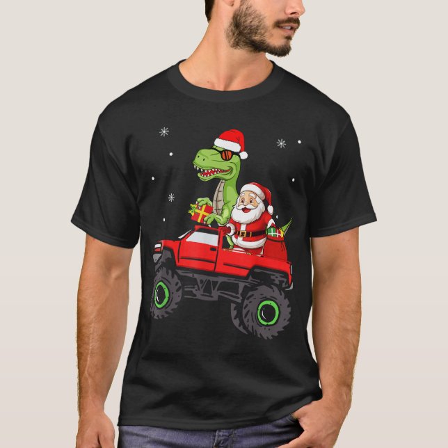 Camiseta Papais noeis da Família de Natal Correspondendo Di (Frente)