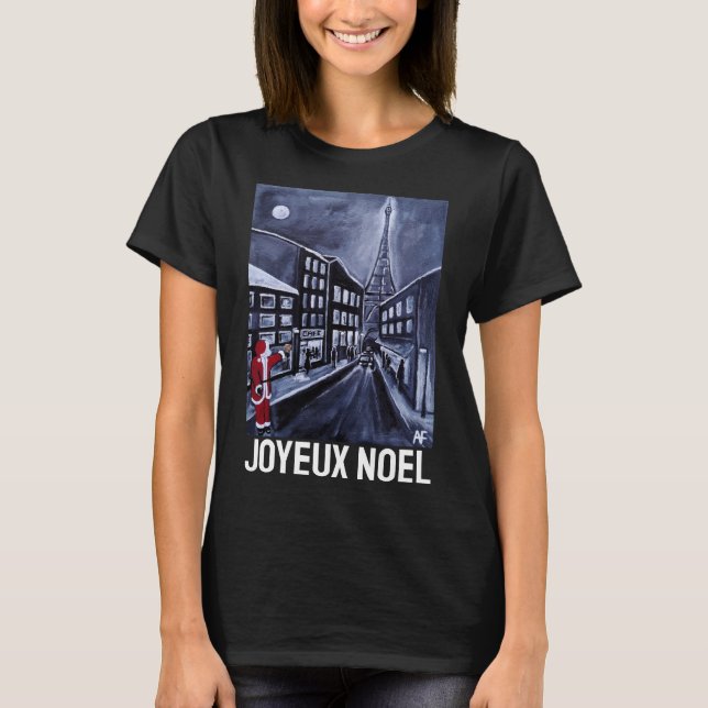 Camiseta Papais noeis da Pintura em Paris por Alfred Fox (Frente)