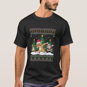 Camiseta Papais noeis Dabbing Reindeer Cockapoo Cachorro Lu