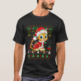 Camiseta Papais noeis das Luzes de Natal Feias Costume Arma