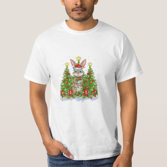 Camiseta Papais noeis das Luzes do Natal Aludam o Natal (Frente)