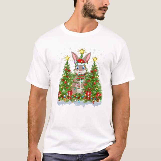 Camiseta Papais noeis das Luzes do Natal Aludam o Natal (Frente)