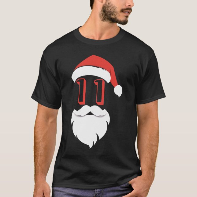 Camiseta Papais noeis De 11 Anos 11 Gráfico Natal (Frente)