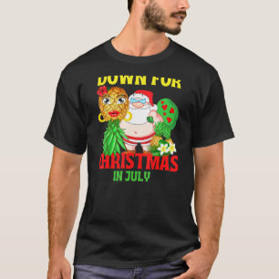 Camiseta Papais noeis De Abacaxi Em Médio De Julho Chris