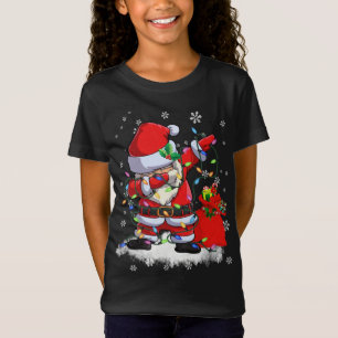 Camiseta Papais noeis de abismo Luzes de Árvore de Natal