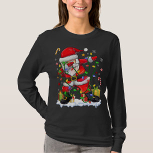 Camiseta Papais noeis de abismo Luzes de Árvore de Natal