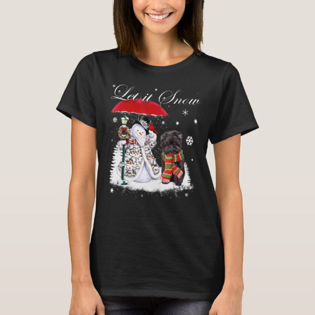 Camiseta Papais noeis de Affenpinscher Cachorro de Natal Sn (Frente)