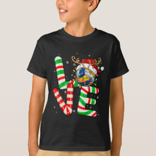 Camiseta Papais noeis De Amor, Reindeer, Voleibol, Colorido
