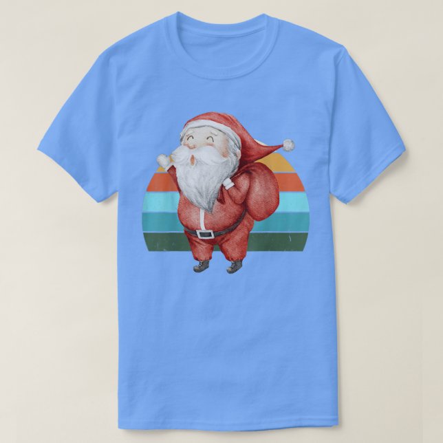 Camiseta Papais noeis de Aquarela Árvore de Natal Luzes de  (Frente do Design)