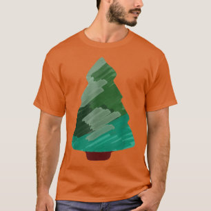 Camiseta Papais noeis de Aquarela Árvore de Natal Luzes de