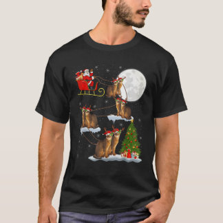 Camiseta Papais noeis De Árvore De Iluminação Xmas Que Anda