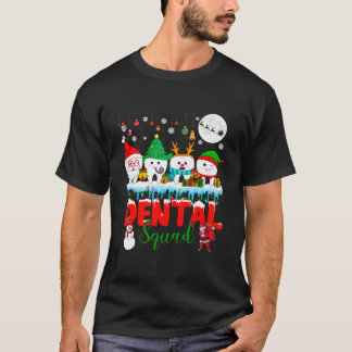 Camiseta Papais noeis de Árvore de Natal de Esquadrão Denta