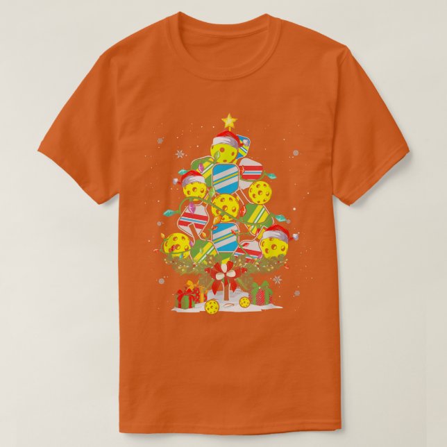 Camiseta Papais noeis de Árvore de Natal de Pickball X Luze (Frente do Design)