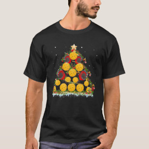 Camiseta Papais noeis de Árvore de Natal Picleball Xmas Li
