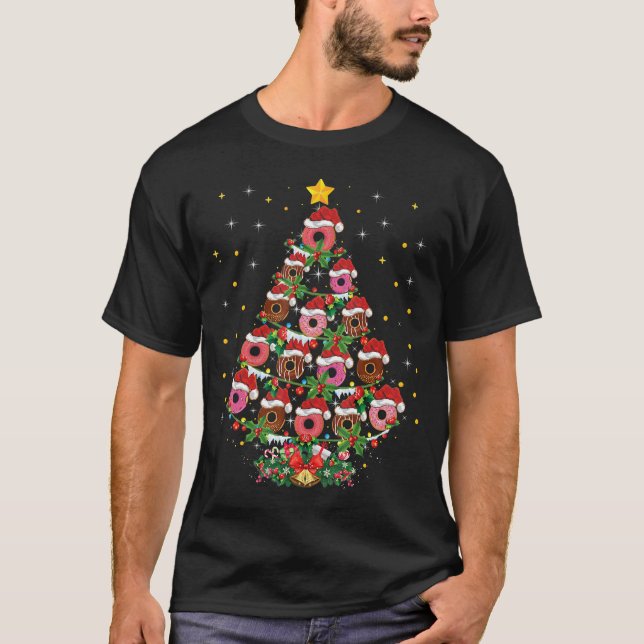 Camiseta Papais noeis de Árvore de Natal Rosquinhas Xmas de (Frente)