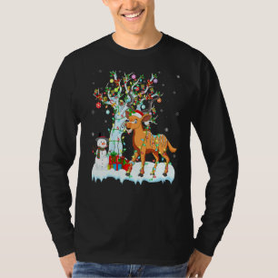 Camiseta Papais noeis de árvores de Antílope Engraçado Ilum