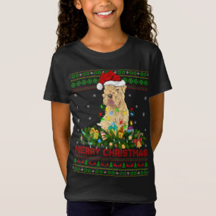 Camiseta Papais noeis de árvores de iluminação do Xmas, com