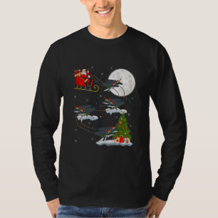 Camiseta Papais noeis de árvores de iluminação Xmas que 